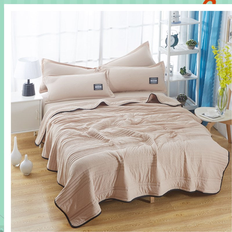 Cooling Blankets Pure Color Summer Quilt Plain Summer Cool Quilt Compressible Air-conditioning Quilt Quilt Blanket Camel