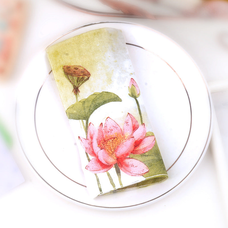 20pcs/set Lotus Flower Placemat Paper, Flounce Cup Flower Paper, For Holiday Party Decoration