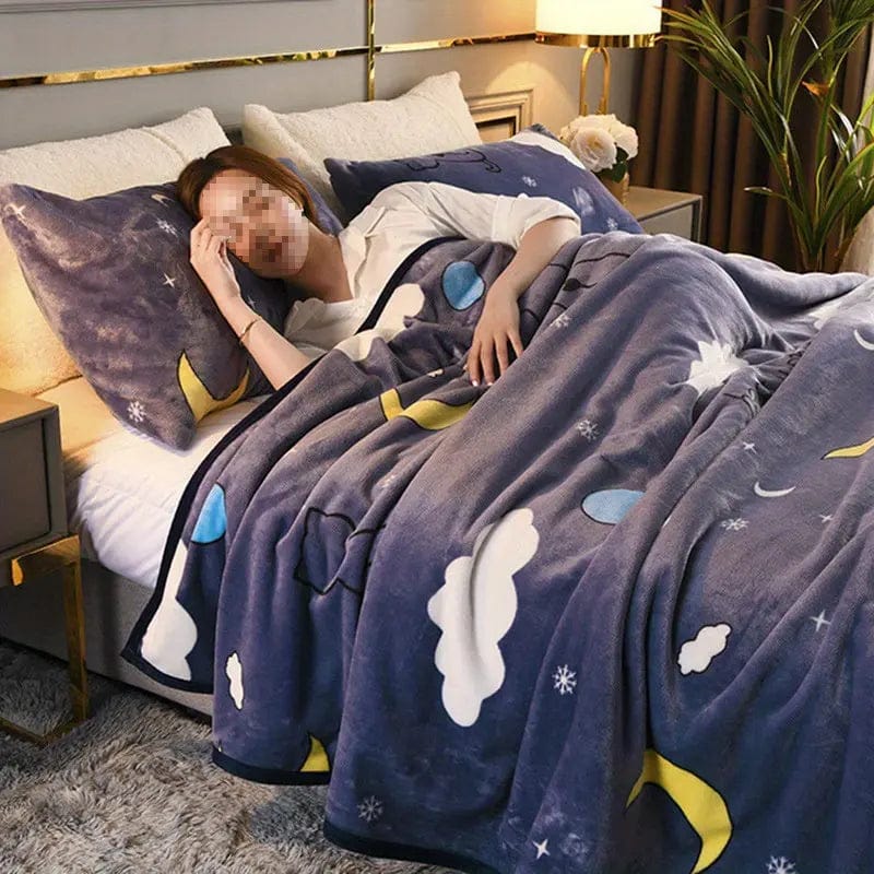 1pc Coral Velvet Blanket, Nap Blanket Warm Cozy Soft Throw Blanket For Couch Bed Sofa dealsjust