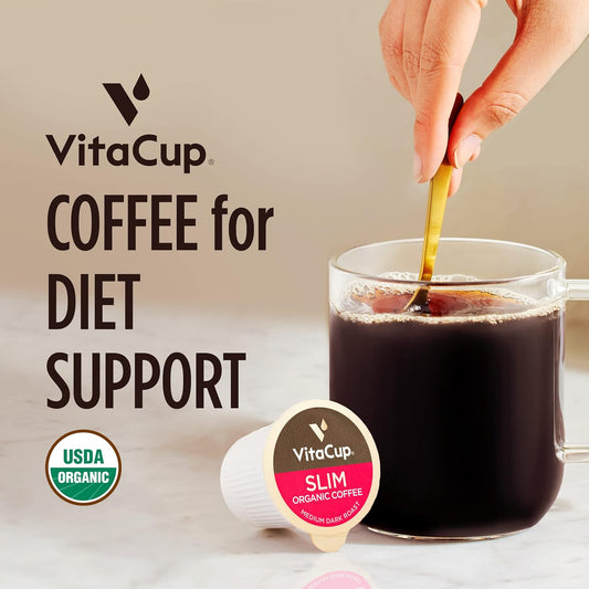 Slim Organic Coffee Pods with Diet Support Bold Flavor