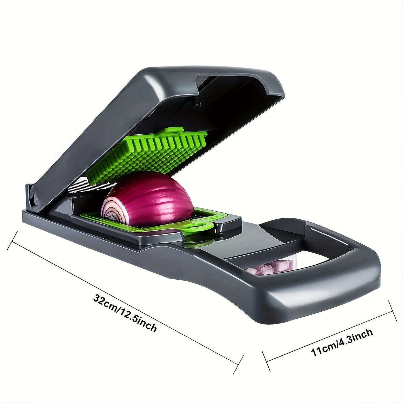 1Set Vegetable Onion Chopper, Kitchen 15 In 1 Food Chopper 8 Blades Cutter With Container(13.7*4.7Inch)