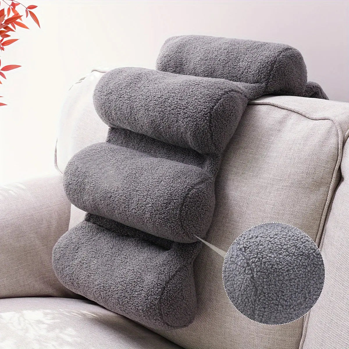 Adjustable & Breathable Lumbar Support Pillow for Back Sleepers - Comfortable All-Season, 100% Polyester, Machine-Washable for Office and Home dealsjust