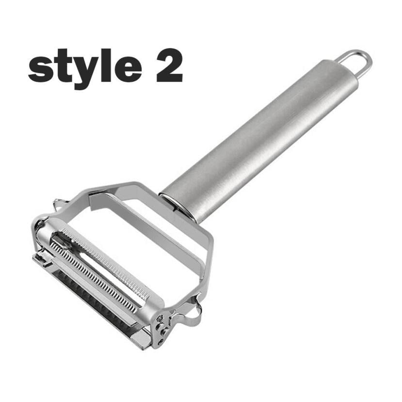 High Quality Stainless Steel Potato Cucumber Carrot Grater Julienne Peeler Vegetables Fruit Peeler Double Planing Grater Tools style 2