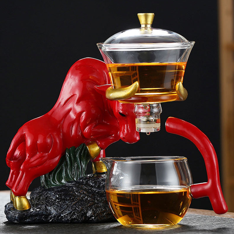 Niu Zhuan Qiankun Glass Semi-Automatic Tea Maker redbull