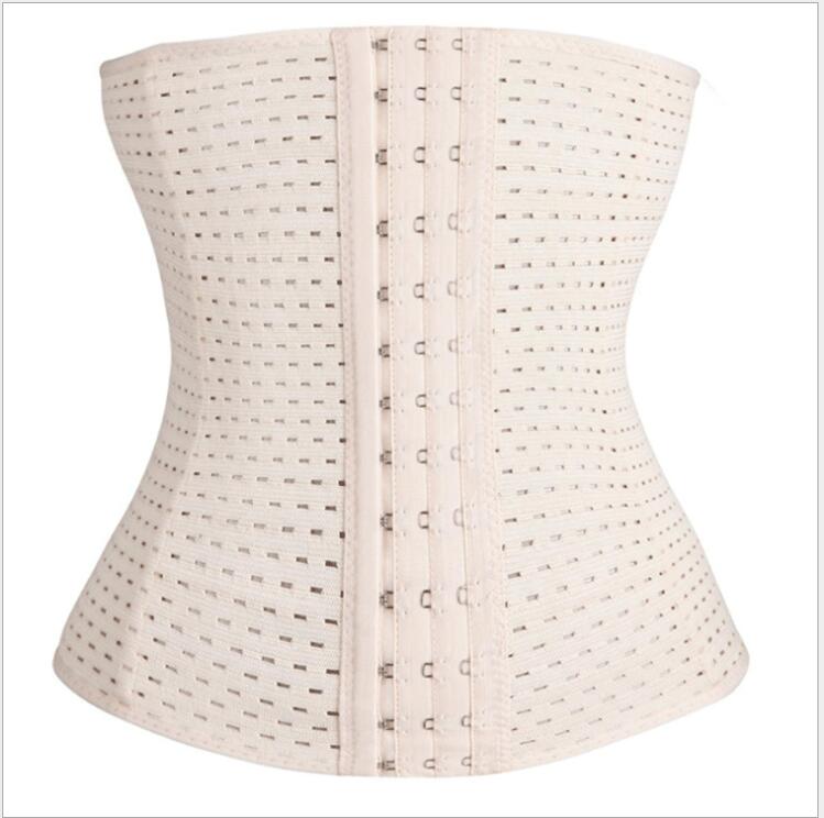 Women Hollow Tibial Belt Body-sculpting Hollow-out Round-hole Breathable Rubber Corset Post-natal Tummy Tucking Exercise Belt
