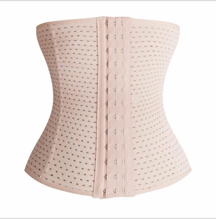 Women Hollow Tibial Belt Body-sculpting Hollow-out Round-hole Breathable Rubber Corset Post-natal Tummy Tucking Exercise Belt
