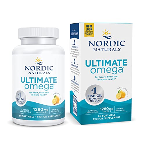 Nordic Naturals Ultimate Omega, Lemon Flavor - 210 Soft Gels - 1280 mg Omega-3 - High-Potency Omega-3 Fish Oil with EPA & DHA - Promotes Brain & Heart Health - Non-GMO - 105 Servings
