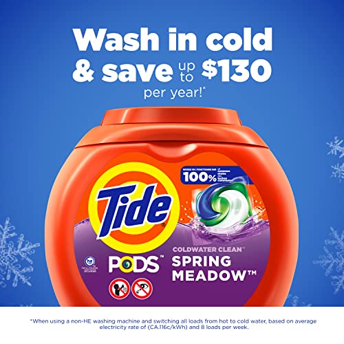 Tide PODS Laundry Detergent Soap Pods, Spring Meadow, 81 count