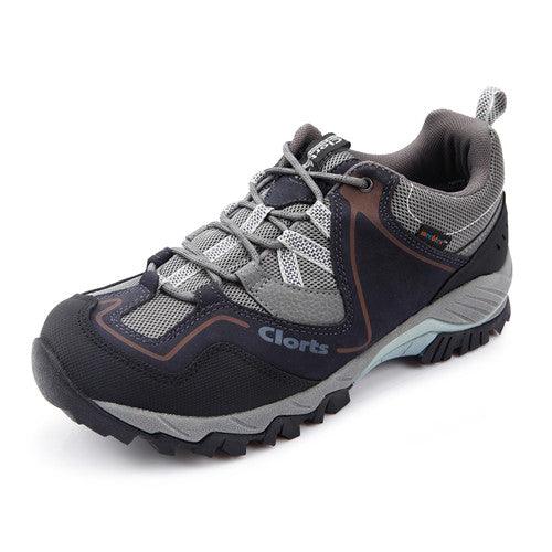 Shipped From USA Clorts Men Hiking Shoes Genuine Leather Waterproof Outdoor Trekking Shoes Sport Sneakers HKL-826 Dark Grey