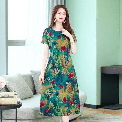 Summer Dress New 2019 Plus size cotton Elegant 1