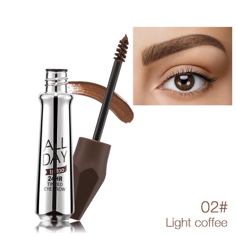 Long-Lasting, Waterproof Eyebrow Tint - Sweat-Proof, Non-Fading, Quick-Drying & All Day Wear! 02#Light Coffee
