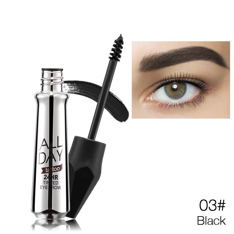 Long-Lasting, Waterproof Eyebrow Tint - Sweat-Proof, Non-Fading, Quick-Drying & All Day Wear! 03#Black