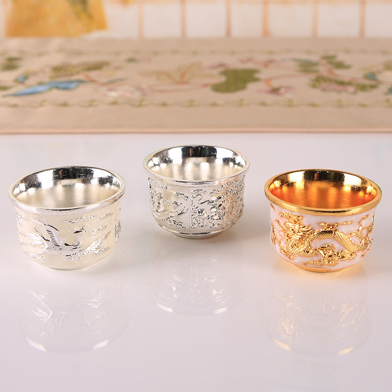 Elevate Your Tea Time with This High-Grade Golden & Silvery Kung Fu Tea Set - Perfect for Parties, Weddings, & Business Gifts!