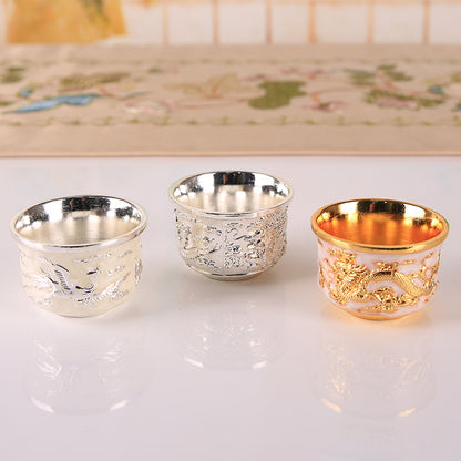 Elevate Your Tea Time with This High-Grade Golden & Silvery Kung Fu Tea Set - Perfect for Parties, Weddings, & Business Gifts!