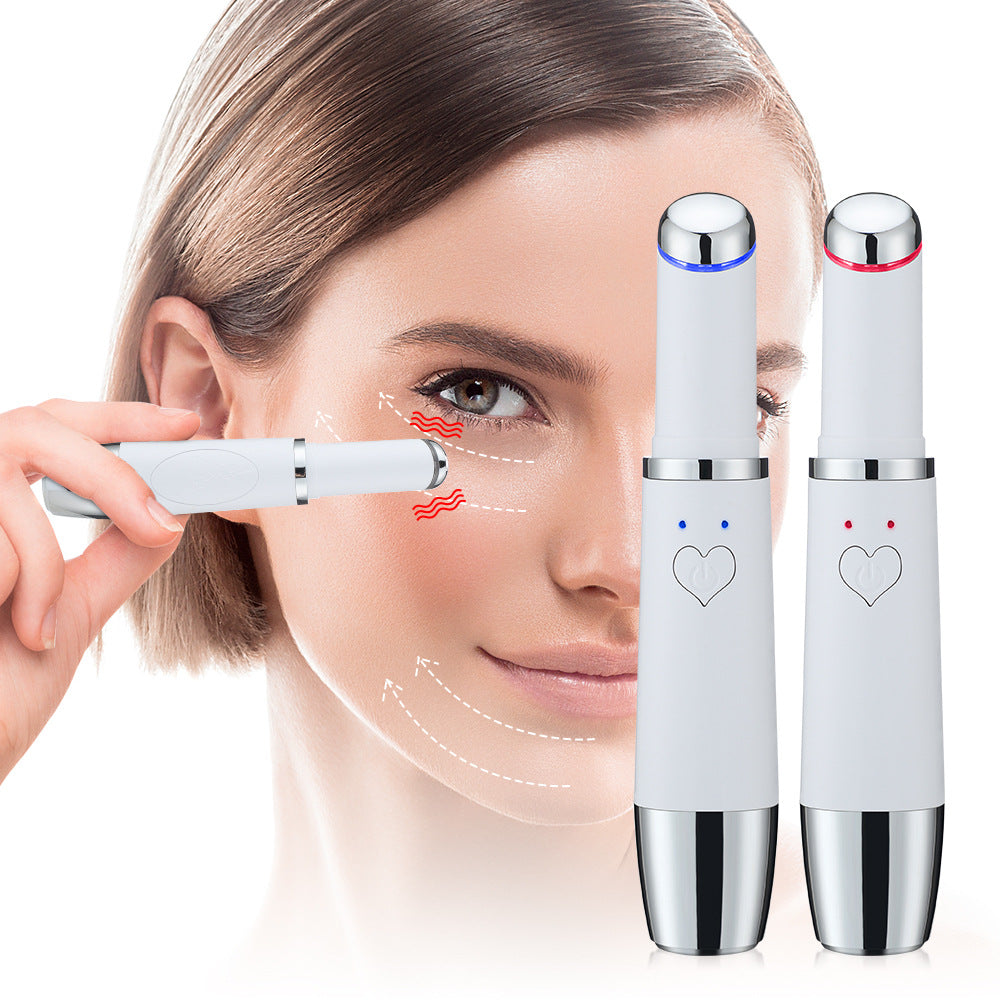 Eye Beauty Instrument, Eye Heating Massage Pen, Vibration Introduction Instrument Remove Dark Circles Eye Marks Beauty Instrument
