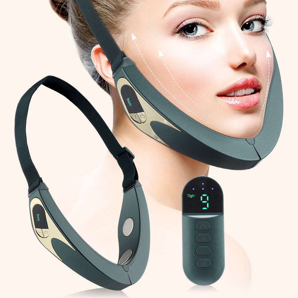New Product Microcurrent EMS Face Lifting Instrument, Intelligent Red Blue Color Light Skin Rejuvenation Double Chin Beauty Instrument Face Lifting Artifact