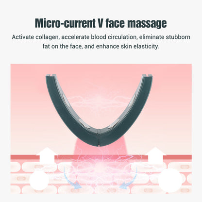 New Product Microcurrent EMS Face Lifting Instrument, Intelligent Red Blue Color Light Skin Rejuvenation Double Chin Beauty Instrument Face Lifting Artifact
