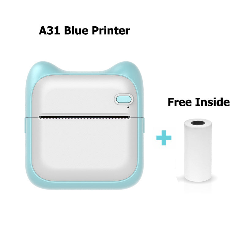 Mini Photo Printer For IPhone/Android,1000mAh Portable Thermal Photo Printer For Gift Study Notes Work Children Photo Picture Memo Blue