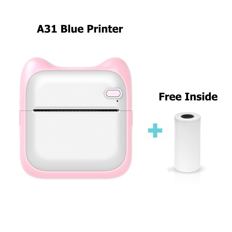 Mini Photo Printer For IPhone/Android,1000mAh Portable Thermal Photo Printer For Gift Study Notes Work Children Photo Picture Memo Pink