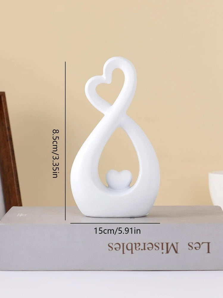 1pc Polyresin Decoration Craft, Heart Design Decorative Object For Living Room