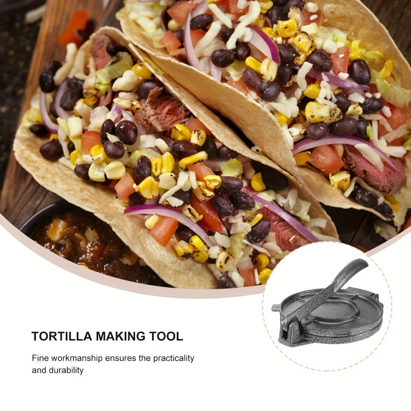 1pc Mexican Tortilla Dough Press Machine, Taco Maker, Dough Press Skinner Aluminum Alloy Skinner DIY Manual Cake Presser Kitchen Hand Press Cake Press Machine, Kitchen Utensils