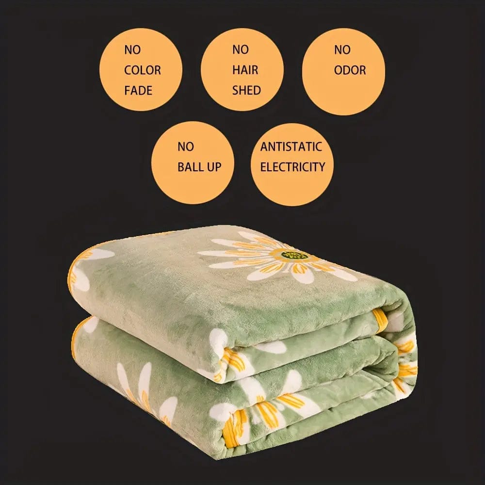 1pc Coral Velvet Blanket, Nap Blanket Warm Cozy Soft Throw Blanket For Couch Bed Sofa dealsjust