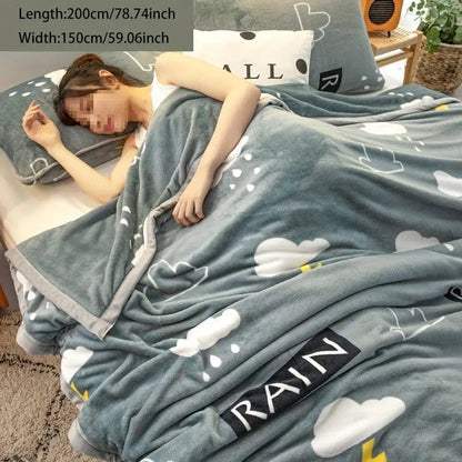 1pc Coral Velvet Blanket, Nap Blanket Warm Cozy Soft Throw Blanket For Couch Bed Sofa dealsjust