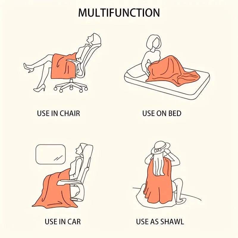 1pc Coral Velvet Blanket, Nap Blanket Warm Cozy Soft Throw Blanket For Couch Bed Sofa dealsjust