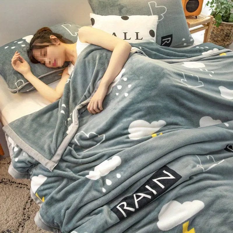 1pc Coral Velvet Blanket, Nap Blanket Warm Cozy Soft Throw Blanket For Couch Bed Sofa dealsjust