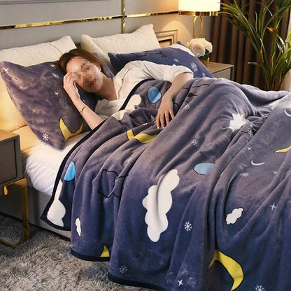 1pc Coral Velvet Blanket, Nap Blanket Warm Cozy Soft Throw Blanket For Couch Bed Sofa dealsjust