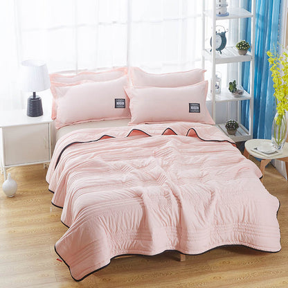 Cooling Blankets Pure Color Summer Quilt Plain Summer Cool Quilt Compressible Air-conditioning Quilt Quilt Blanket Light pink
