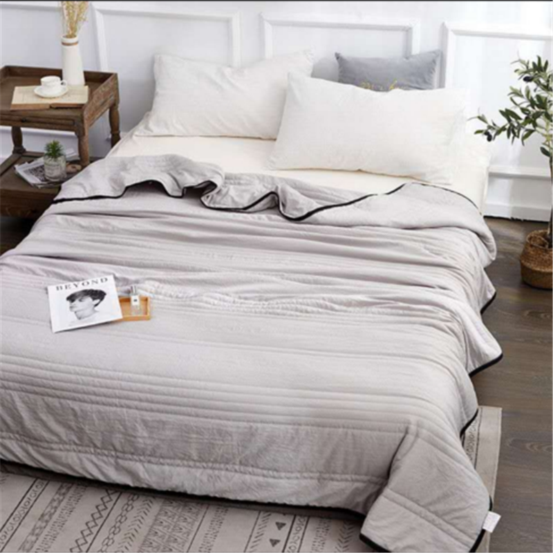 Cooling Blankets Pure Color Summer Quilt Plain Summer Cool Quilt Compressible Air-conditioning Quilt Quilt Blanket Grey