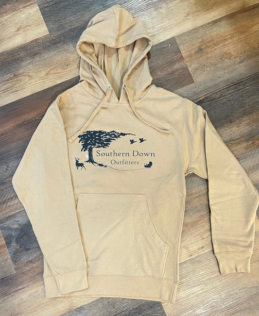 Hoodie - Tan Oak Tree Logo