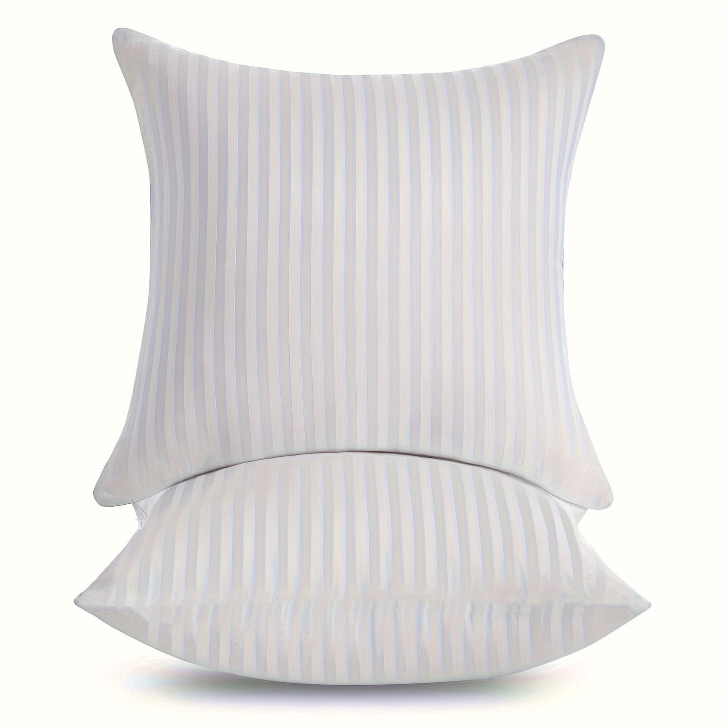 Plush 2-Pack Throw Pillow Inserts - Classic Striped, 100% Polyester, Machine Washable, All-Season Square Cushions for Back Sleepers dealsjust