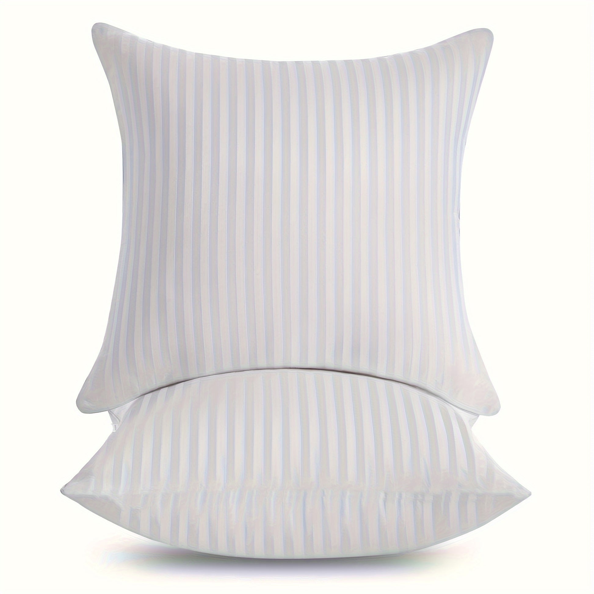Plush 2-Pack Throw Pillow Inserts - Classic Striped, 100% Polyester, Machine Washable, All-Season Square Cushions for Back Sleepers dealsjust