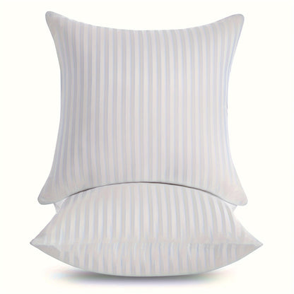 Plush 2-Pack Throw Pillow Inserts - Classic Striped, 100% Polyester, Machine Washable, All-Season Square Cushions for Back Sleepers dealsjust