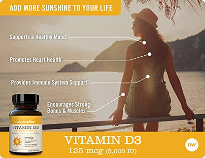 Organic NatureWise Vitamin D3 5000iu (125 mcg)