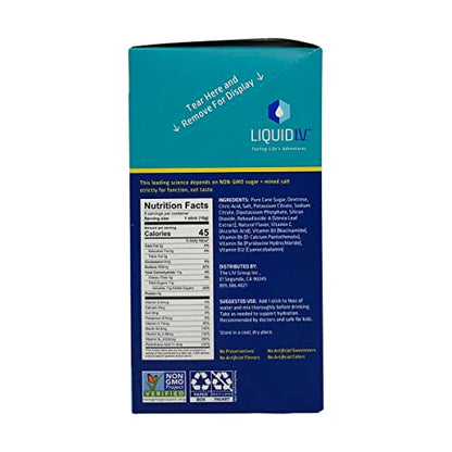 Liquid I.V. Hydration Multiplier - Lemon Lime - Powder Packets | Electrolyte Drink Mix | Easy Open Single-Serving | Non-GMO | 16 Stick