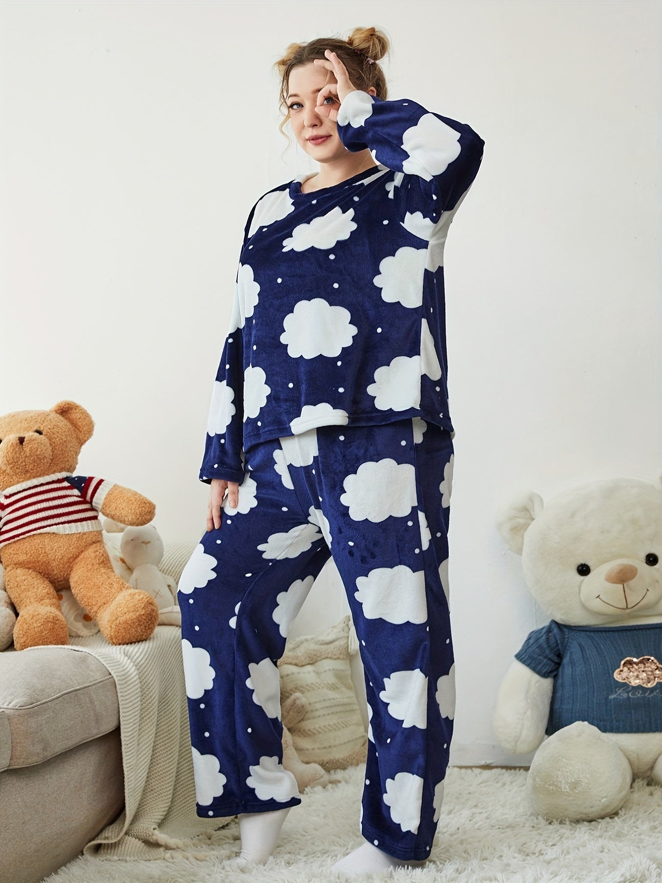 Plus Size Chic Lounge Pajama Set