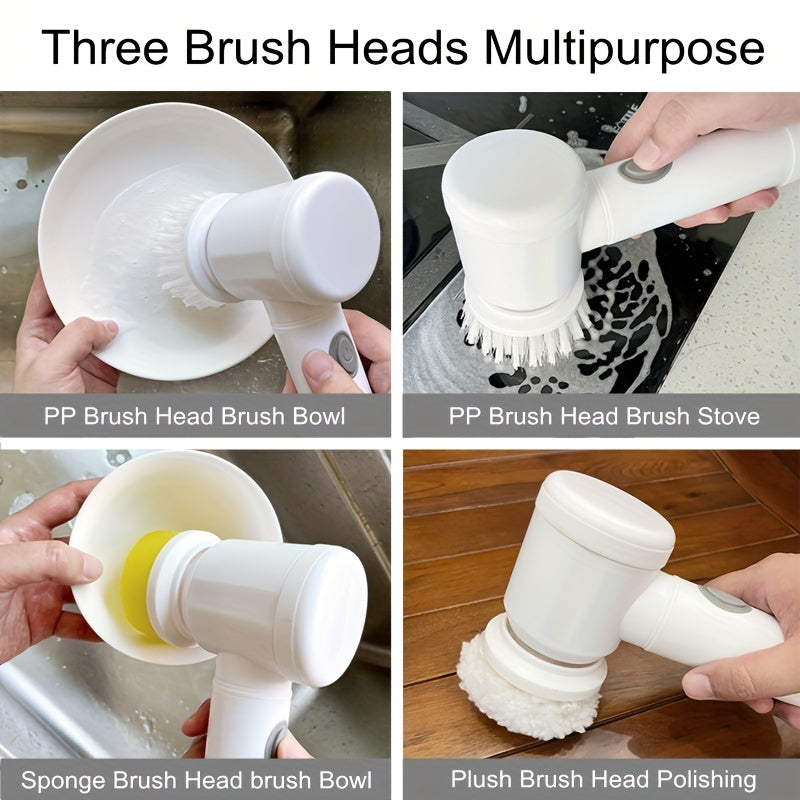 Wireless Electric Cleaning Brush, Housework Kitchen Dishwashing Brush, For Bathtub Tile Cleaning