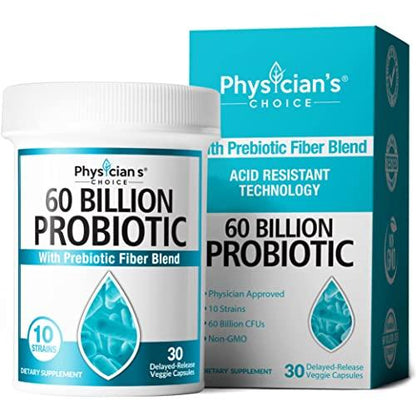Organic Physician's Choice Probiotics 60 Billion CFU - 10