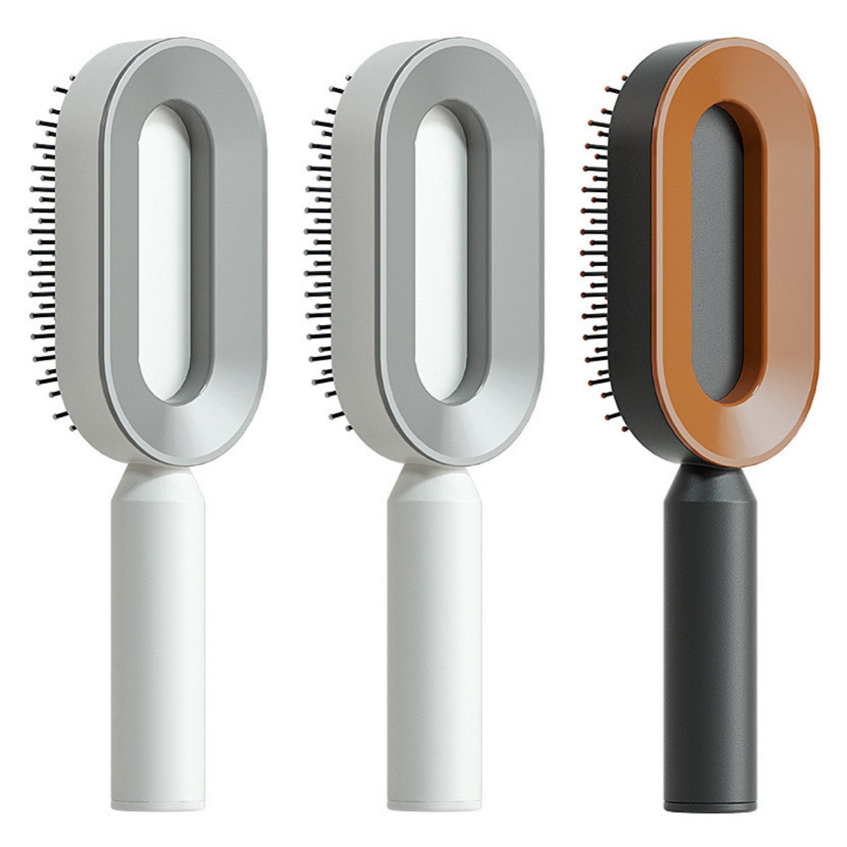 Self Cleaning Hair Brush For Women One-key Cleaning Hair Loss Airbag Massage Scalp Comb Anti-Static Hairbrush Set V