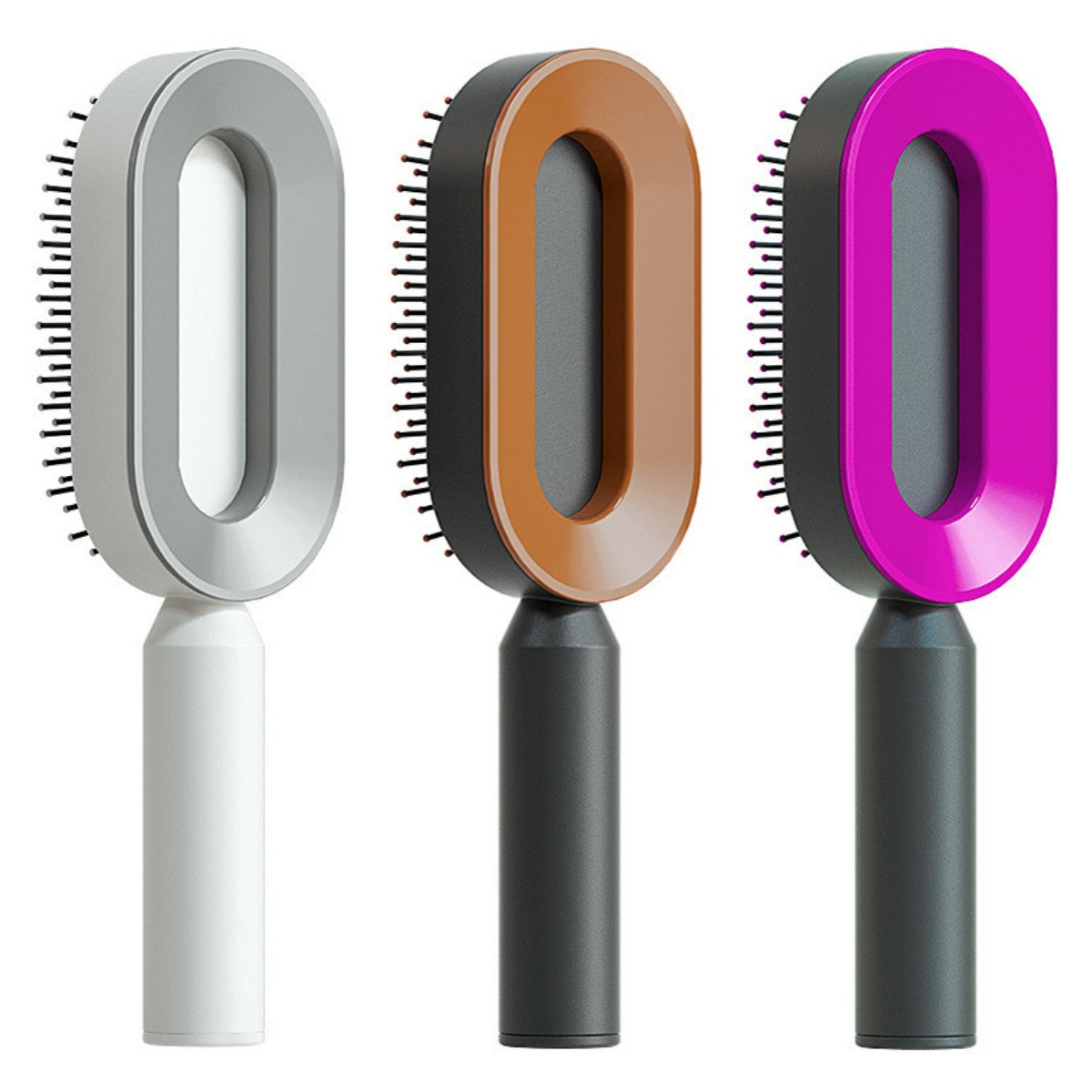 Self Cleaning Hair Brush For Women One-key Cleaning Hair Loss Airbag Massage Scalp Comb Anti-Static Hairbrush Set Z