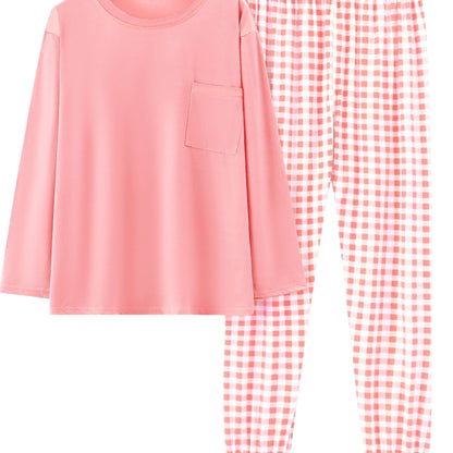 PlusSize Womens Stylish Comfort Set Pink