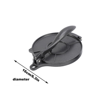 1pc Mexican Tortilla Dough Press Machine, Taco Maker, Dough Press Skinner Aluminum Alloy Skinner DIY Manual Cake Presser Kitchen Hand Press Cake Press Machine, Kitchen Utensils black 6.3inch/16cm