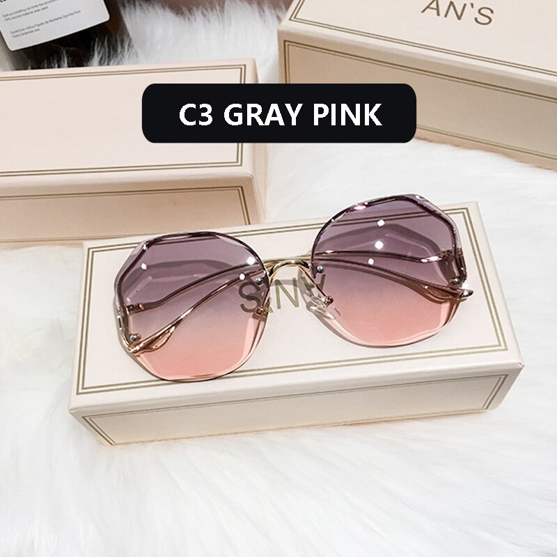 Elevate Your Look with Stylish, Oversized Square Sunglasses for Women! GREY PINK