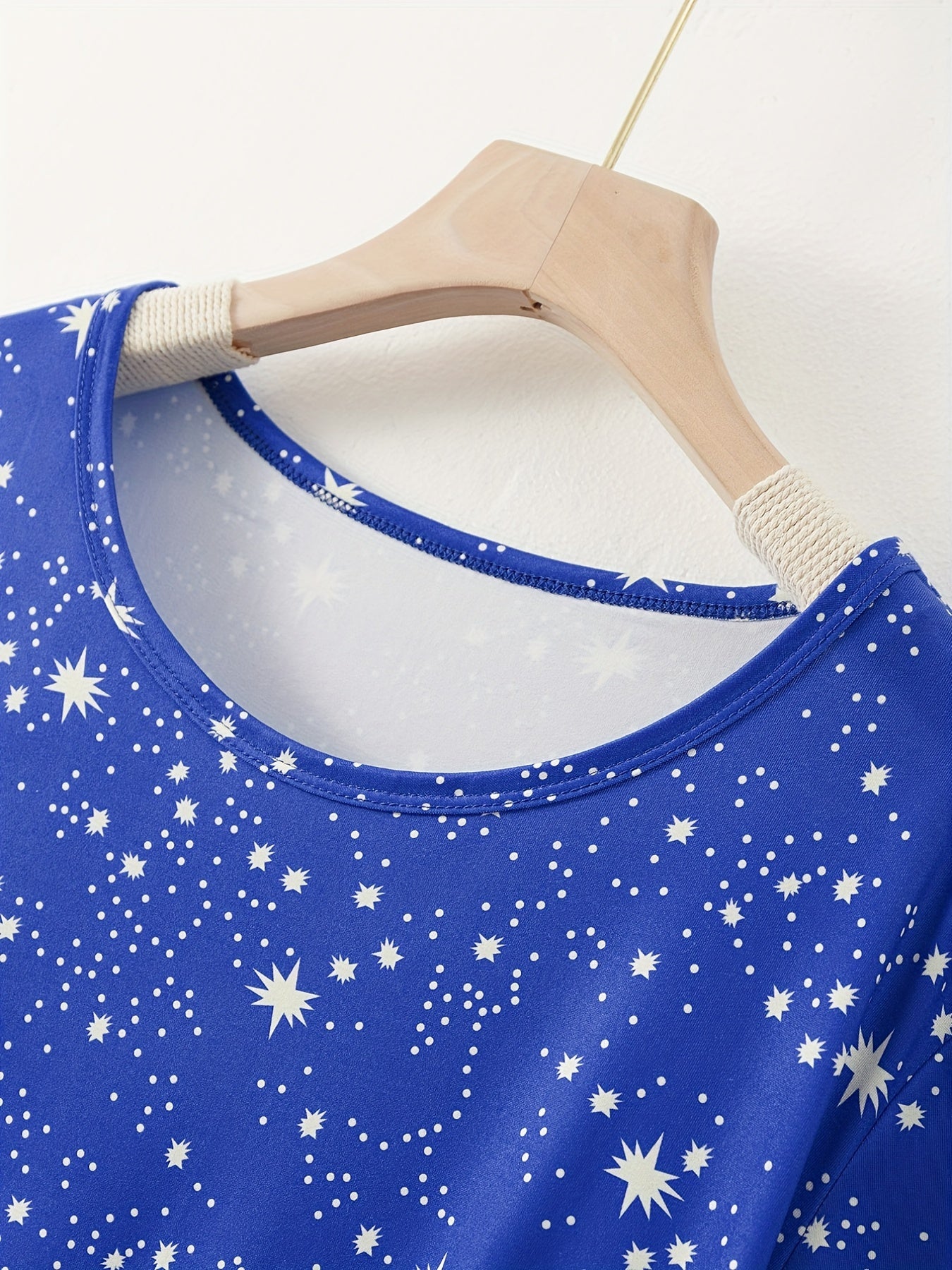 Galaxy Print PlusSize Pajama Set