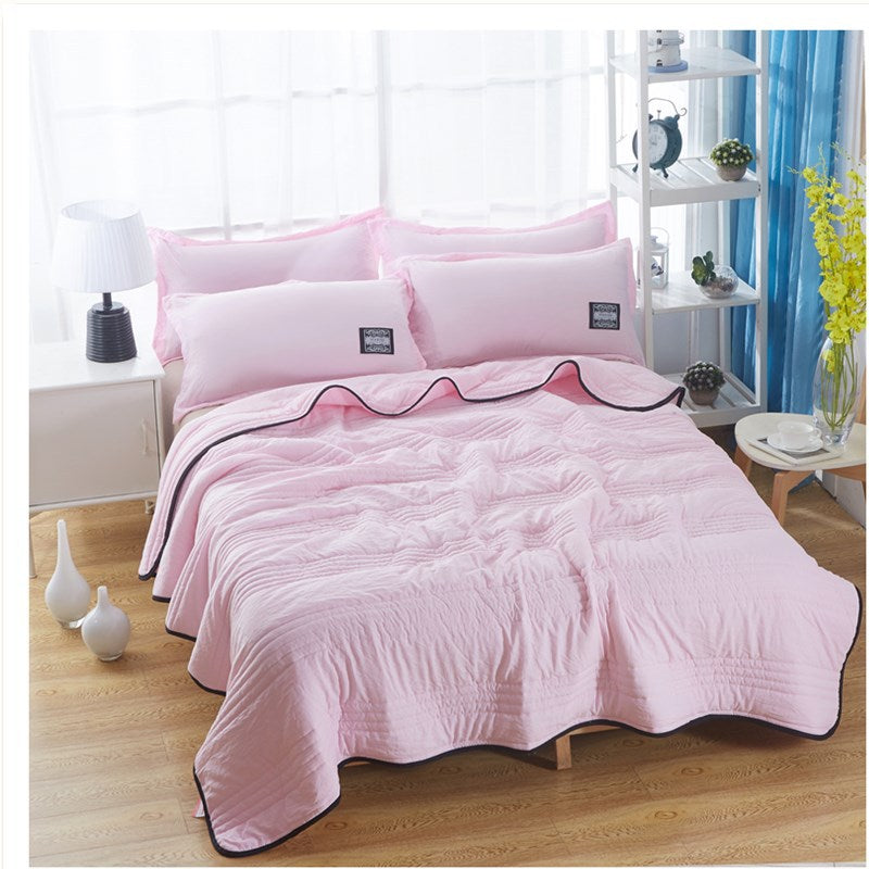 Cooling Blankets Pure Color Summer Quilt Plain Summer Cool Quilt Compressible Air-conditioning Quilt Quilt Blanket Pink
