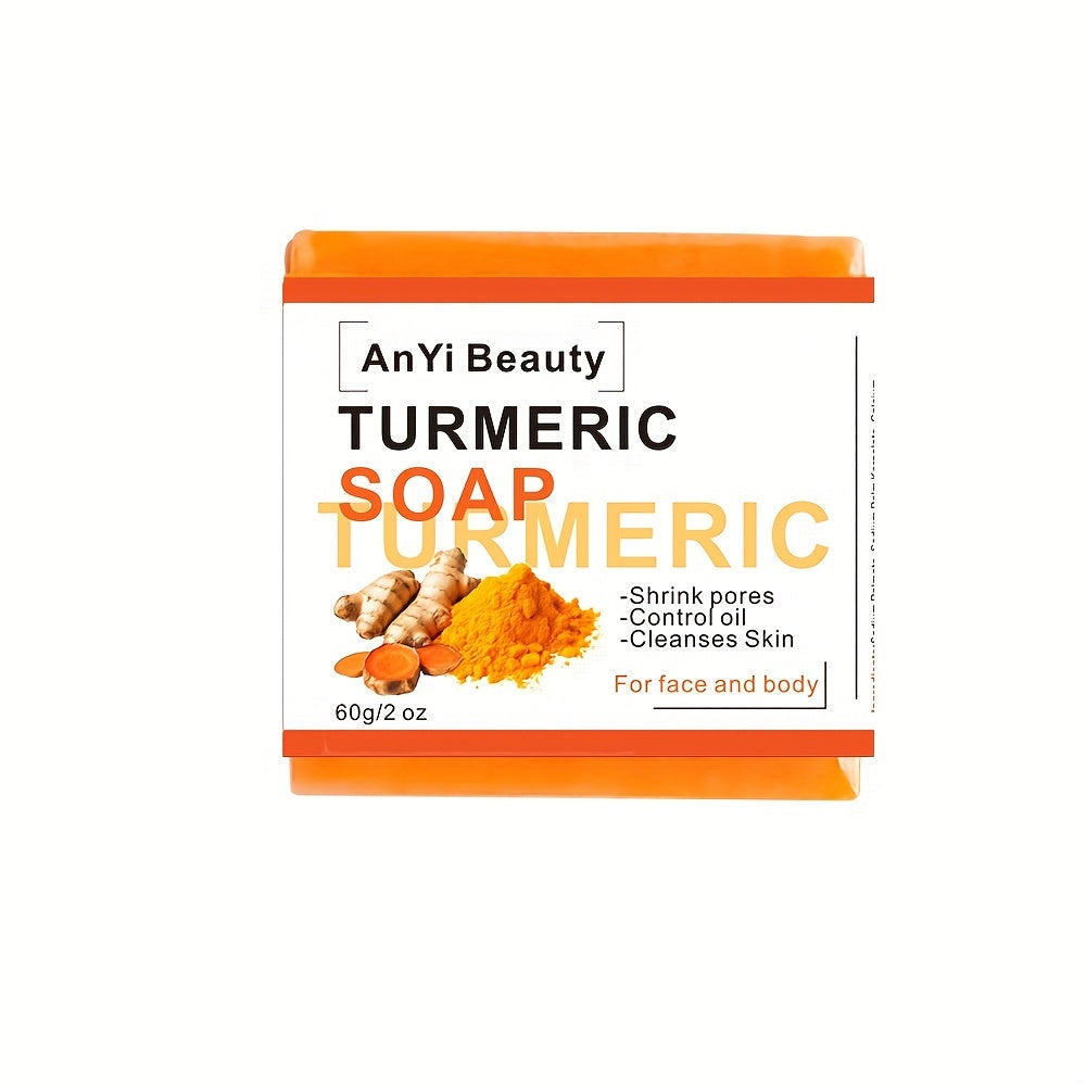 Natural Turmeric Soap Bar For Face & Body,Turmeric Skin Soap Wash For Dark Spot, Intimate Areas, UnderarmsTurmeric Face Soap Reduces Acne & Cleanses Skin