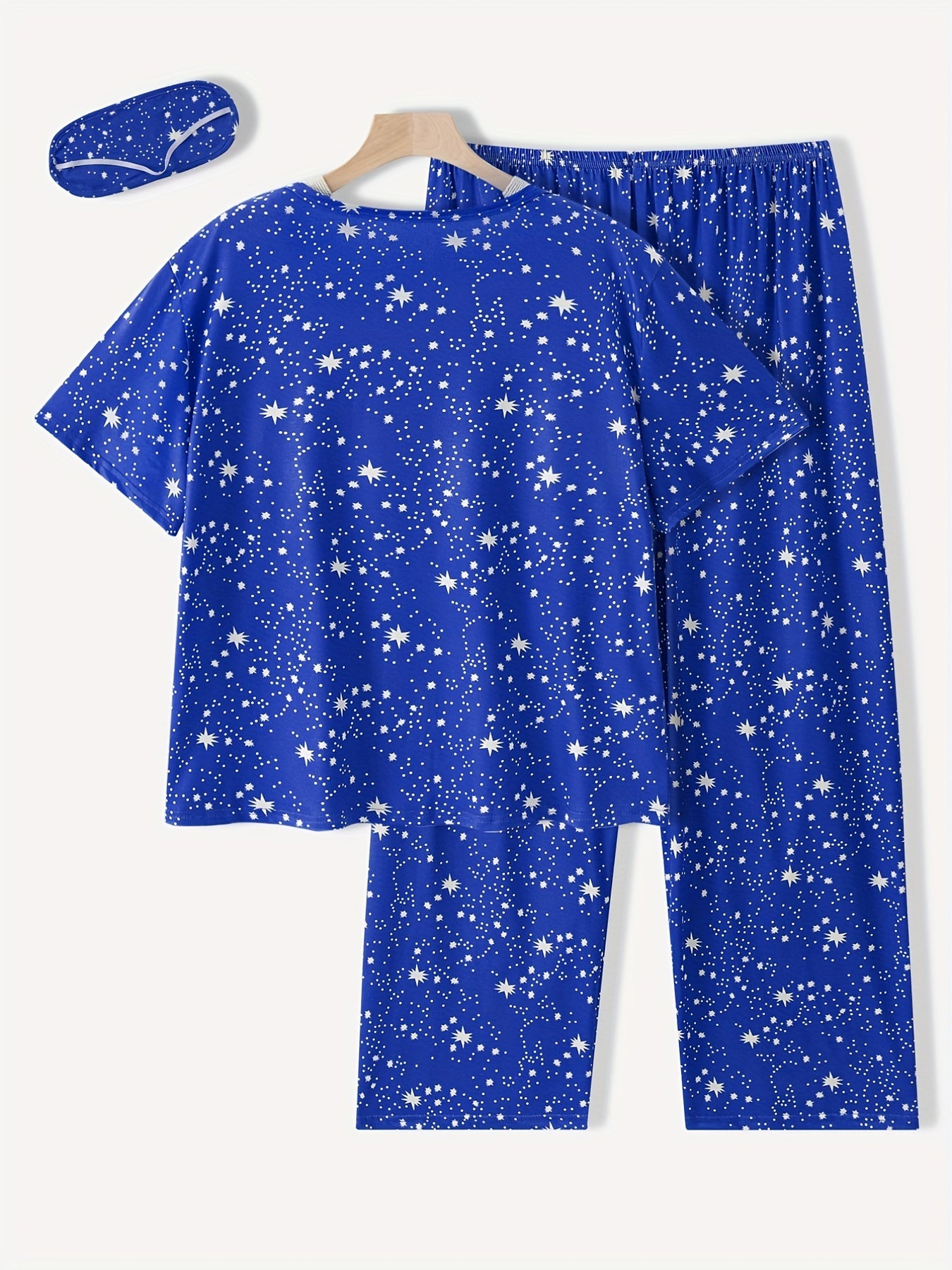 Galaxy Print PlusSize Pajama Set